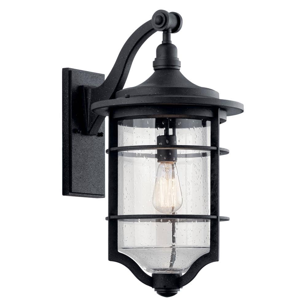Royal Marine 21.75 in. 1-Light Distressed Black Outdoor Hardwired Wall Lantern Sconce with No Bulbs Included (1-Pack) price history on PriceWatchPro
