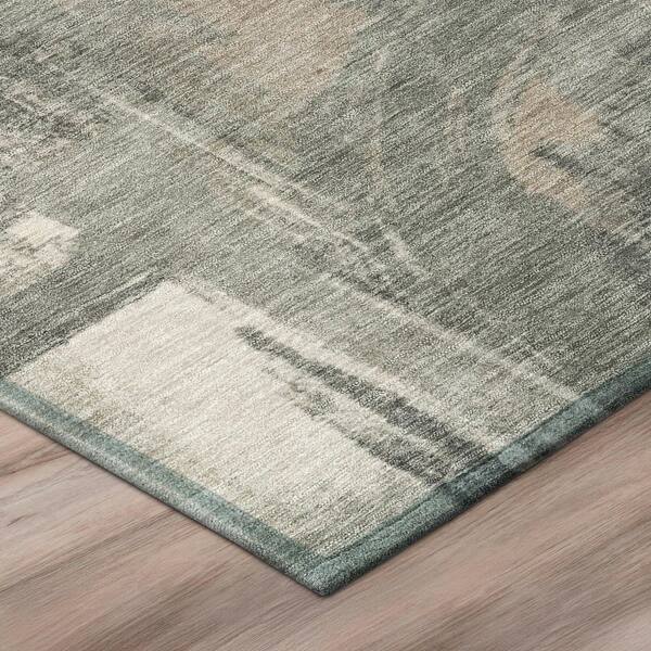 Chantille Machine Washable Indoor/Outdoor Abstract ACN2948 Graphite 10 ft. x 14 ft. Area Rug