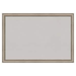 Salon Scoop Pewter Wood Framed Grey Corkboard 26 in. x 18 in. Bulletin Board Memo Board