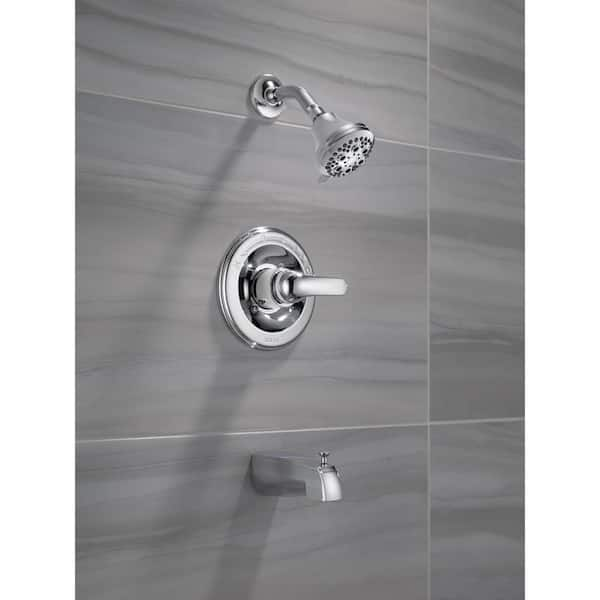 Classic Single-Handle 5-Spray Tub and Shower Faucet with Stops in Chrome (Valve Included)