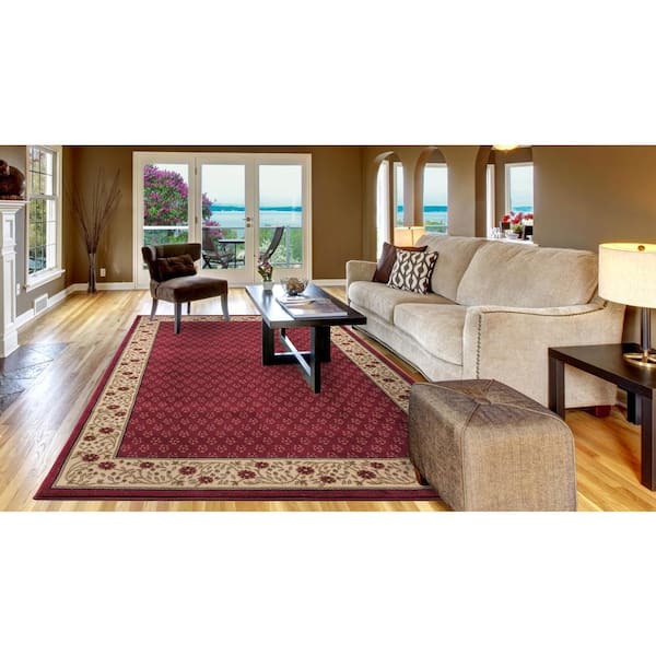 Jewel Harmony Red 8 ft. x 10 ft. Area Rug