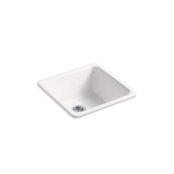 Iron/Tones 20.88 in. Drop-In/Undermount Single Bowl Sea Salt Cast Iron Kitchen Sink in Sea Salt