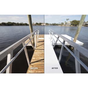 1/2 in. x 5.69 in. x 8 ft. Harbor Grey PVC Decking Board Covers (10-Pack)