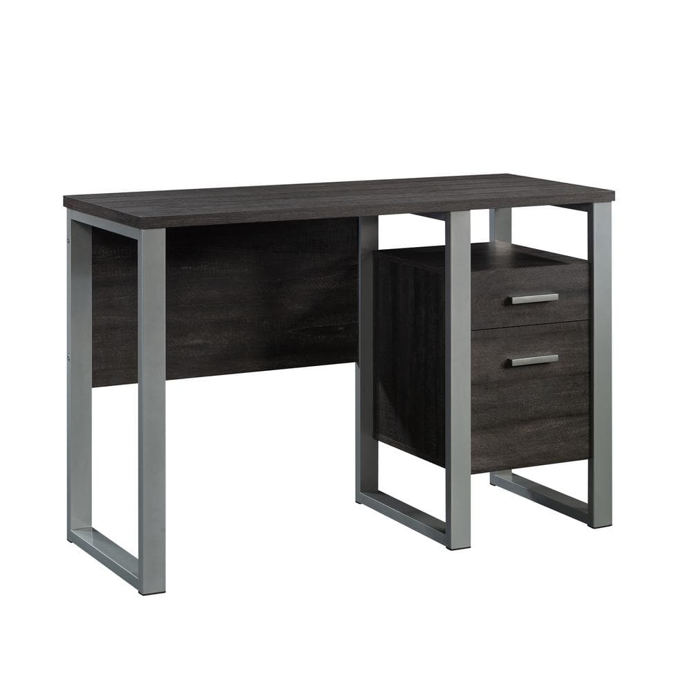 Charcoal Concrete + Steel Desk, custom made by Hard Goods  Classic office  furniture, Narrow desk, Home office furniture