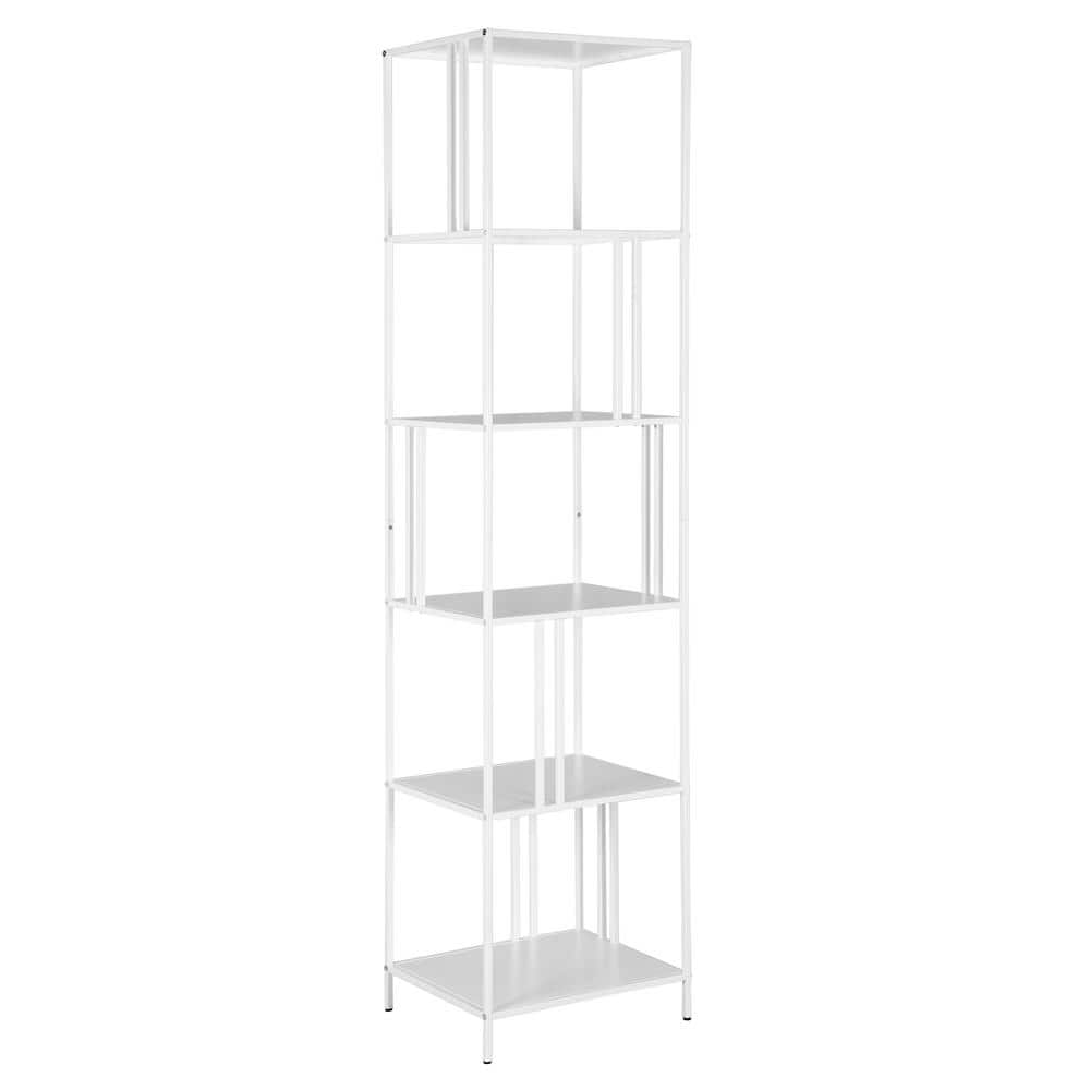 Meyer&Cross Cortland 76 in. White 5-Shelf Standard Bookcase BK1107 ...