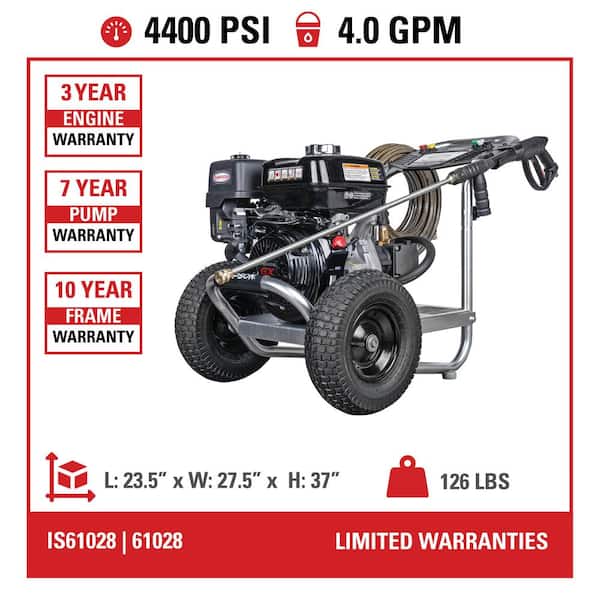 SIMPSON Industrial Series 4400 psi 4.0 GPM Cold Water Pressure
