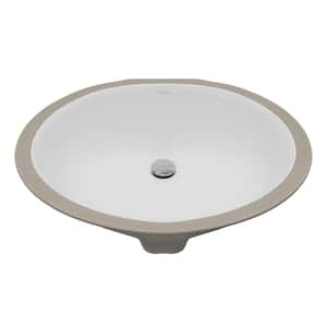 Valera 19-1/4 in. x 15-3/4 in. Oval Undermount Vitreous China Bathroom Sink in Whites