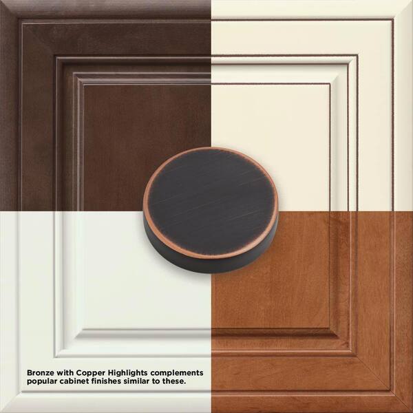 Liberty - Southampton 1-1/4 in. (32mm) Bronze with Copper Highlights Double Square Cabinet Knob
