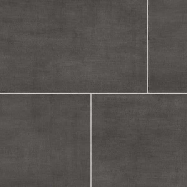 Unico Smoke 24 in. x 48 in. Concrete Look Porcelain Floor and Wall Tile (15.50 sq. ft. /Case)