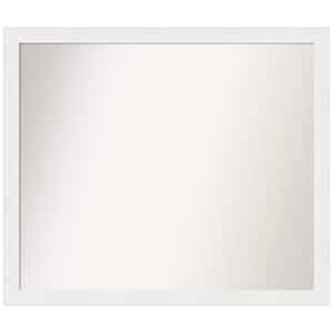 Vanity White Narrow 41.5 in. x 35.5 in. Custom Non-Beveled Recycled Polystyrene Framed Bathroom Vanity Wall Mirror