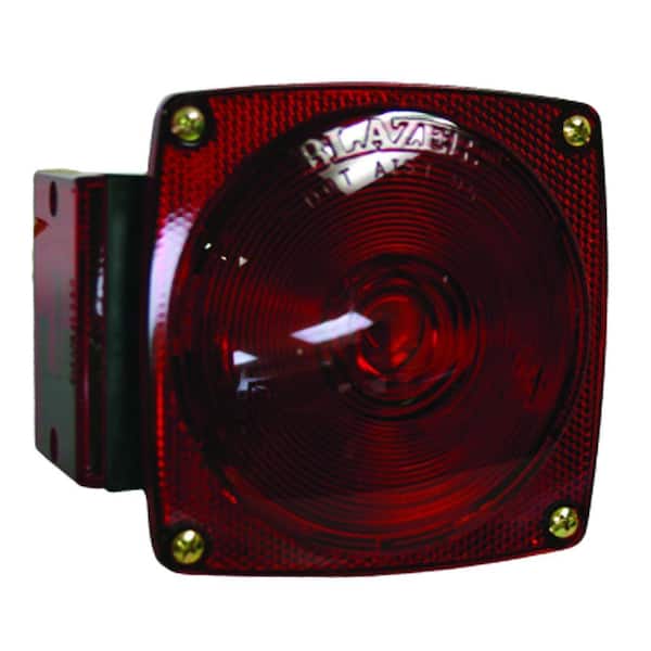 Blazer International Stop/Tail/Turn 4-9/16 in. 7 Function Combination Square Lamp Red for Under 80 in. Applications