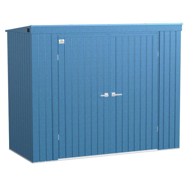 Elite 8 ft. W x 4 ft. D Blue Grey Metal Premium Vented Corrosion Resistant Steel Storage Shed 28 sq. ft.