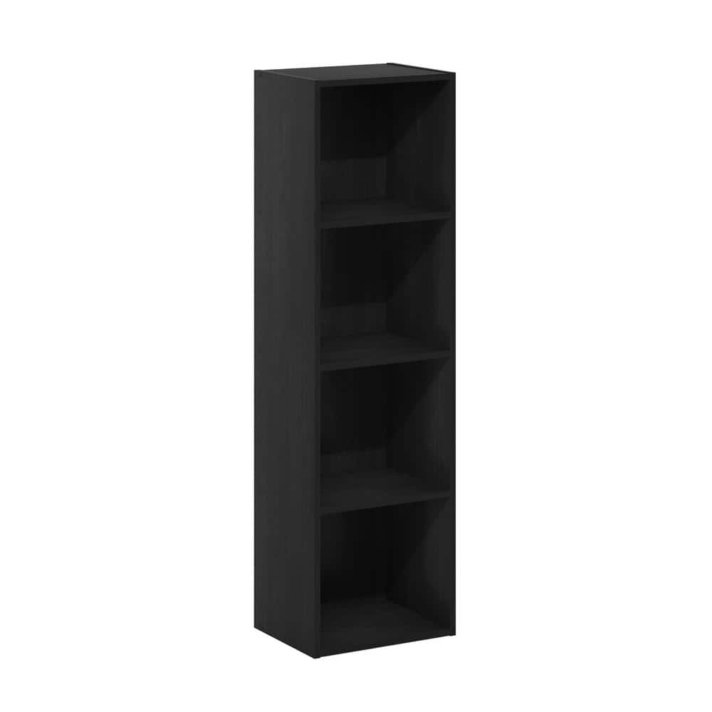 Furinno Pasir 41.7 in. Blackwood 4-Shelf Standard Bookcase