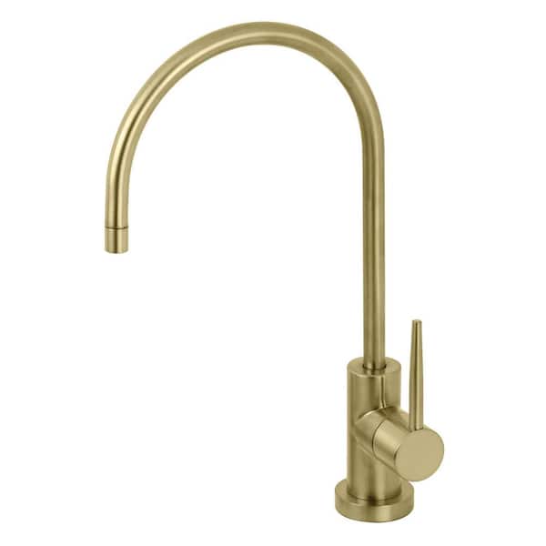 Kingston Brass New York Single-Handle Cold Water Filtration Beverage Faucet in Brushed Brass