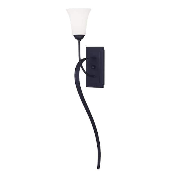 Livex Lighting Providence 1-Light Black Incandescent Wall Sconce