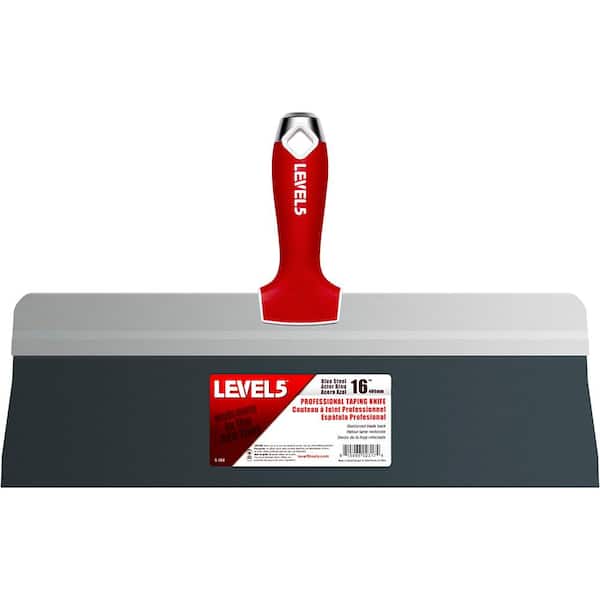 Level 5 16 in. Blue Steel Big Back Taping Knife with Soft Grip Handle
