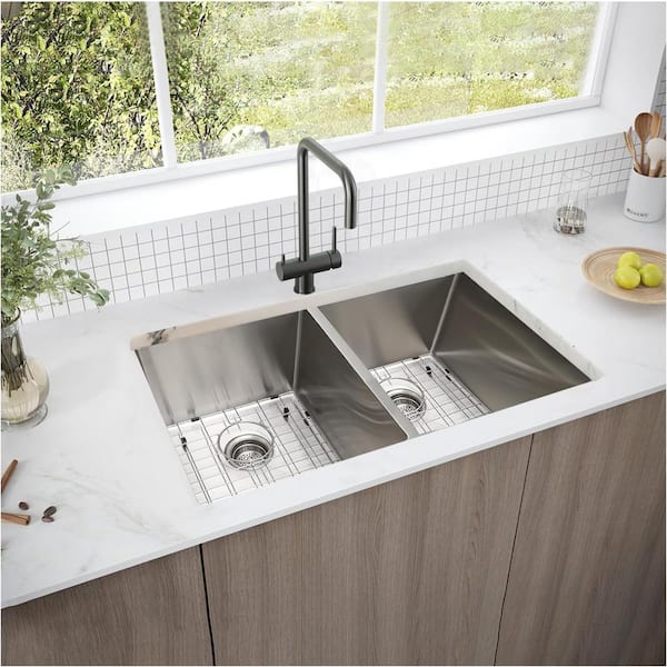 BOCCHI 14x14 in. Gun Metal Bottom Grid for 18 in. Sink