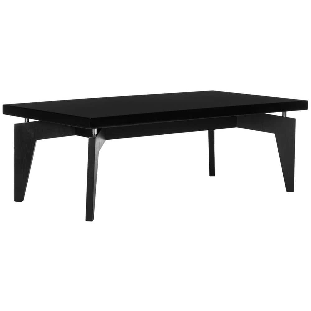 Retro Black and White Lacquered Wood Coffee Table