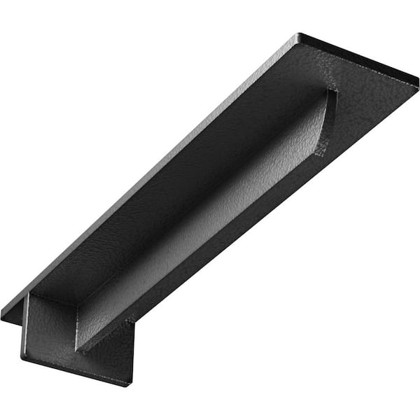 Ekena Millwork 3 in. x 2 in. x 14 in. Steel Hammered Silver Heaton Bracket