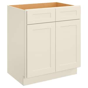30 in. W x 21 in. D x 34.5 in. H Bath Vanity Cabinet without Top in Shaker Antique White
