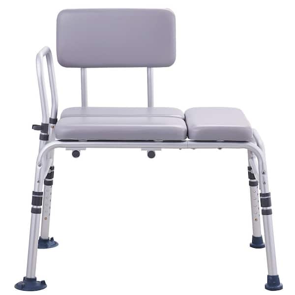 Tub Transfer Bench for Bathtub 15.7 in. W Freestanding Shower Bench Lightweight Shower Bench in Gray for Elderly