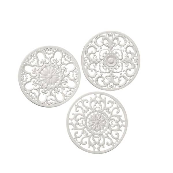 3-Pack White Extra Thick Food Safe Silicone Trivet Mat for Hot Dishes, Non-Slip and High Heat Resistant Mat