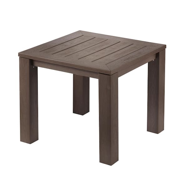 Hampton Bay Tacana Square All Weather Faux Wood Outdoor Bistro Table