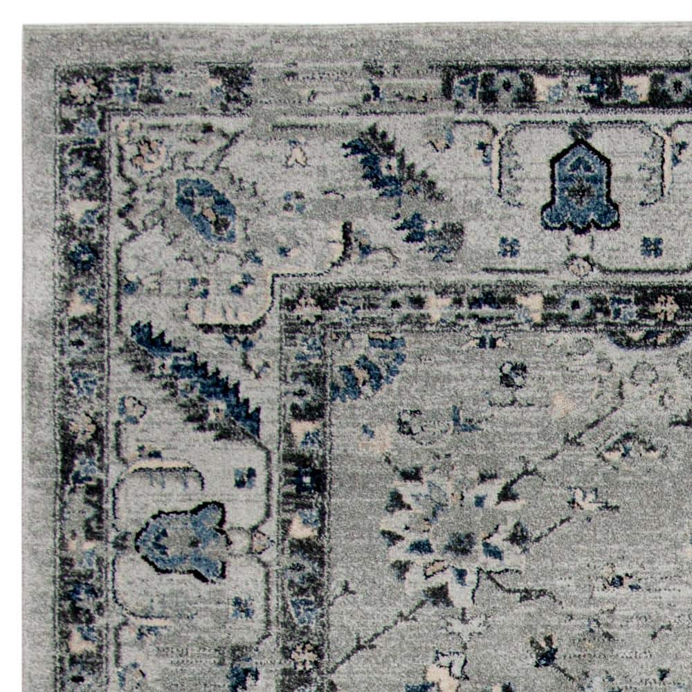 Charleston Heirloom-Style 8' x 10' Hand-Knotted Grey Area Rug