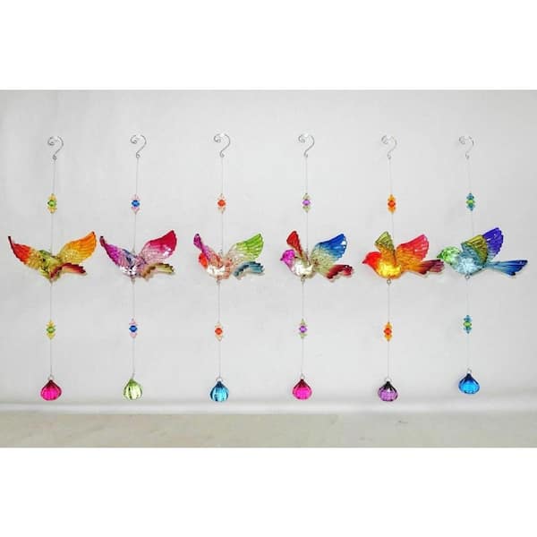 5 in Acrylic Robin Ornament with Balloon Dangle in 6 Assorted Colors