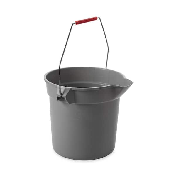 Rubbermaid Commercial Products 2.5 Gallon Brute Heavy-Duty, Corrosive-Resistant, Round Bucket, Red Fg296300red, Size: 21