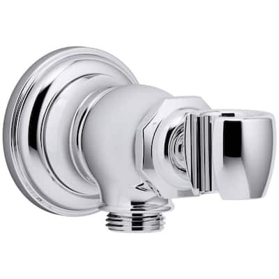 Artifacts Wall-Mount Handshower Holder and Supply Elbow in Polished Chrome