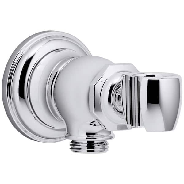 KOHLER Artifacts Wall-Mount Handshower Holder and Supply Elbow in Polished Chrome