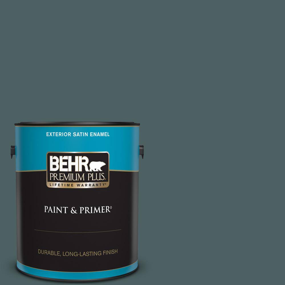 BEHR PREMIUM PLUS 1 gal. PPU1220 Underwater color Satin Enamel