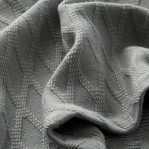 Graphite Organic Cotton Waffle Thermal Fabric - Grown in the USA