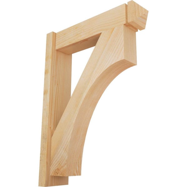 Ekena Millwork 6 in. x 32 in. x 24 in. Douglas Fir Westlake Arts and Crafts Rough Sawn Outlooker