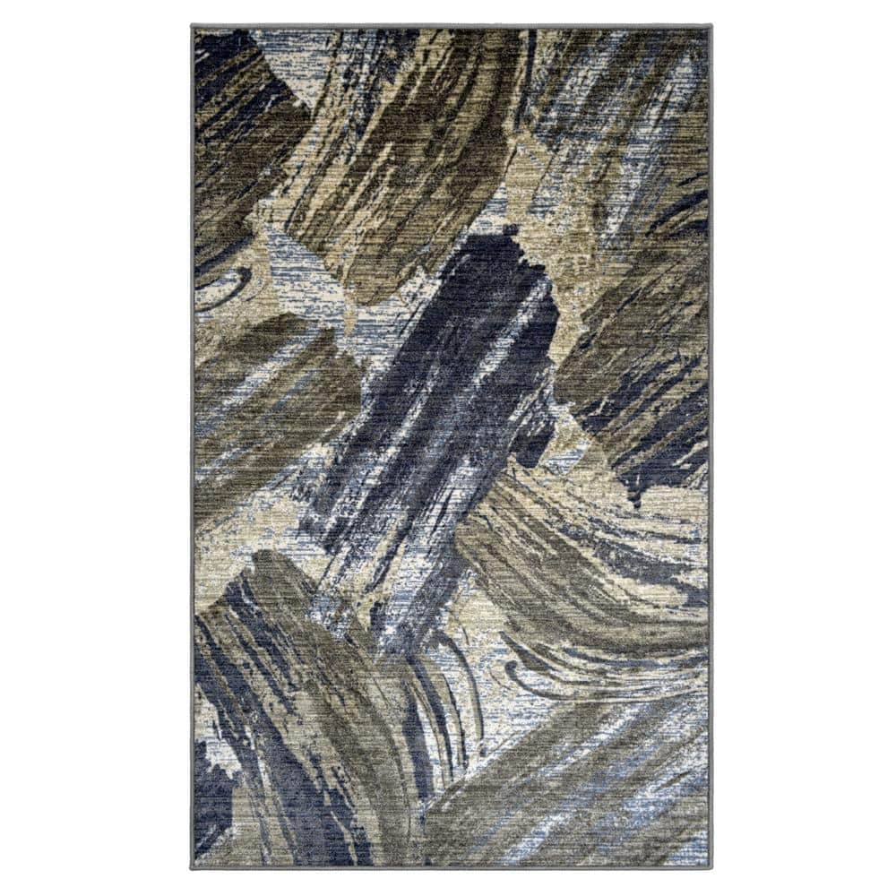 SUPERIOR Xander 4 ft. x 6 ft. BrownBeige Modern Abstract Indoor Non