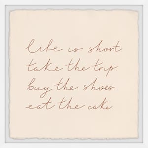 "Eat the Cake" by Marmont Hill Framed Typography Art Print 32 in. x 32 in.