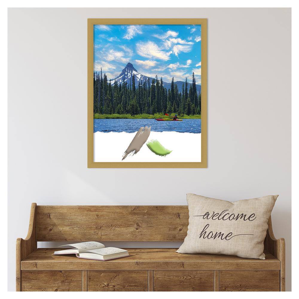 Grace Brushed Gold Narrow Polystyrene Wall Frame 24x30