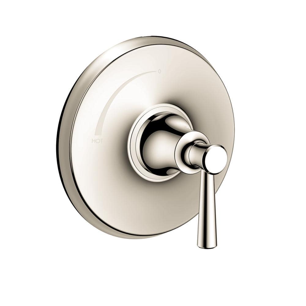 Polished Nickel Wall-Mounted Lever Shower Trim Kit