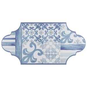 Royal Garden Provenzal Blue 6-1/4 in. x 12-3/4 in. Porcelain Floor and Wall Tile (8.8 sq. ft./Case)