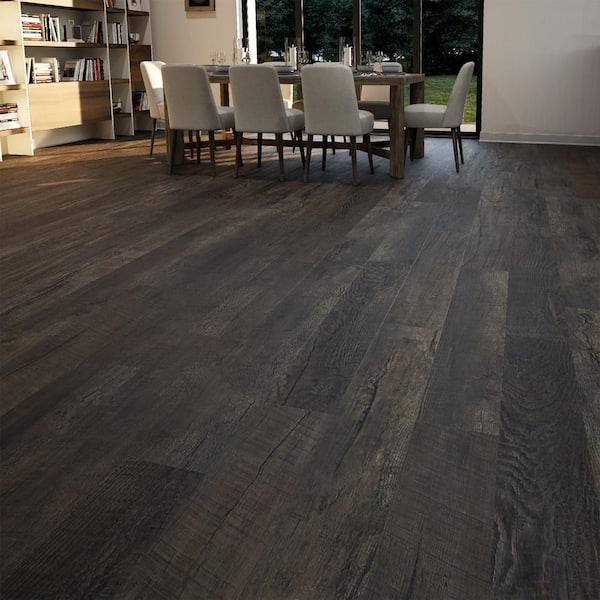 Dark Oak 22 MIL x 8.7 in. W x 48 in. L Click Lock Waterproof Luxury Vinyl Plank Flooring (20.1 sq. ft./Case)