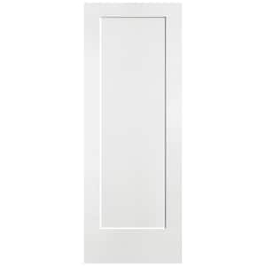 30 in. x 80 in. 1-Panel Lincoln Park Single Bore Solid Core Ultra Pure White Molded Composite Interior Door Slab