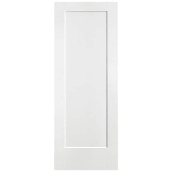 Masonite 30 in. x 80 in. 1-Panel Lincoln Park Single Bore Solid Core Ultra Pure White Molded Composite Interior Door Slab