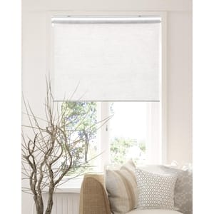 Snap-N'-Glide Felton White Cordless Light Filtering UV Protection Polyester Blend Roller Shade 23 in. W x 72 in. L