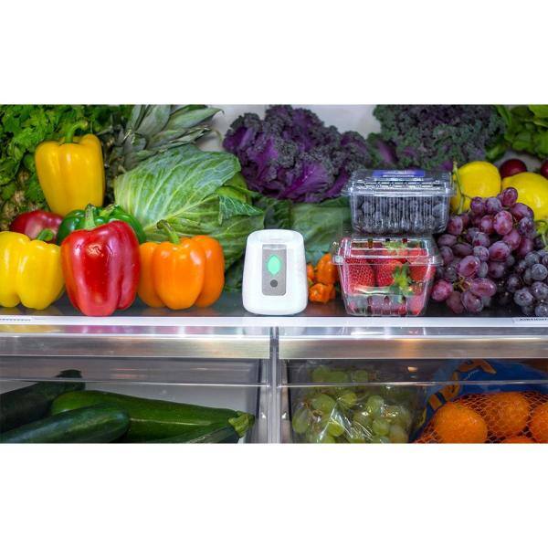 Compact White Ionic Refrigerator Air Purifier with LED Indicator