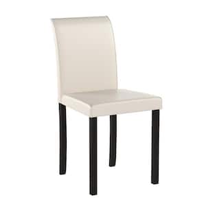 Jasmine Ivory Faux Leather Cushioned Parsons Chair (Set of 2)