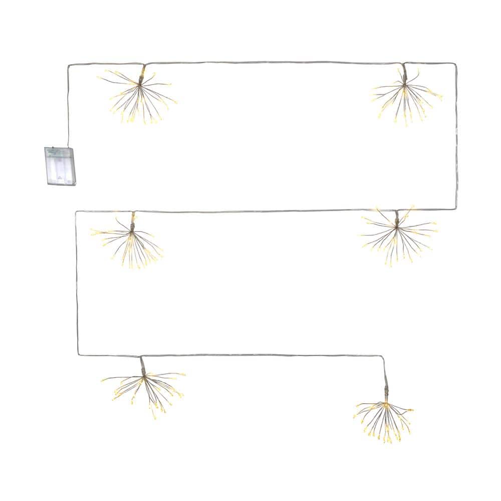 LUMABASE Battery Operated Starburst Garland String Lights with Soft ...