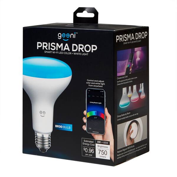Geeni PRISMA Drop 65W Equivalent Multi-Color BR30 Smart LED Light Bulb
