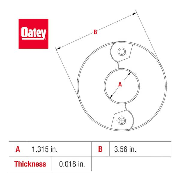 1 in. Chrome-Plated Steel Iron Pipe Size Split Flange Escutcheon Plate