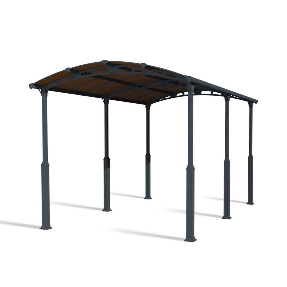 Alpine Gray 12' x 21' Polycarbonate and Steel Carport Kit